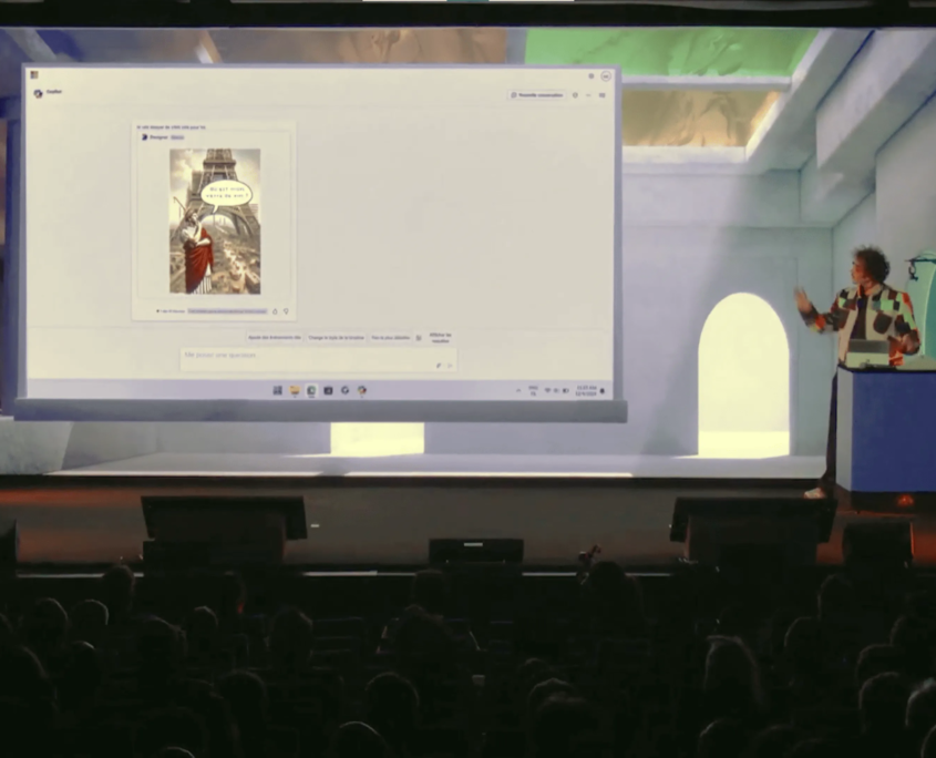 Toekomstgerichte magische show met AI en hologrammen